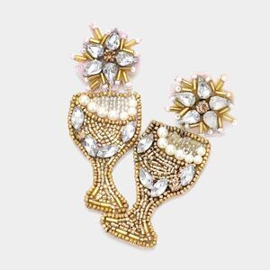 Cocktail Pearl & Rhinestone Earrings